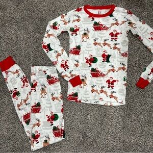 The Children's Place Red and White Santa Pajama Set